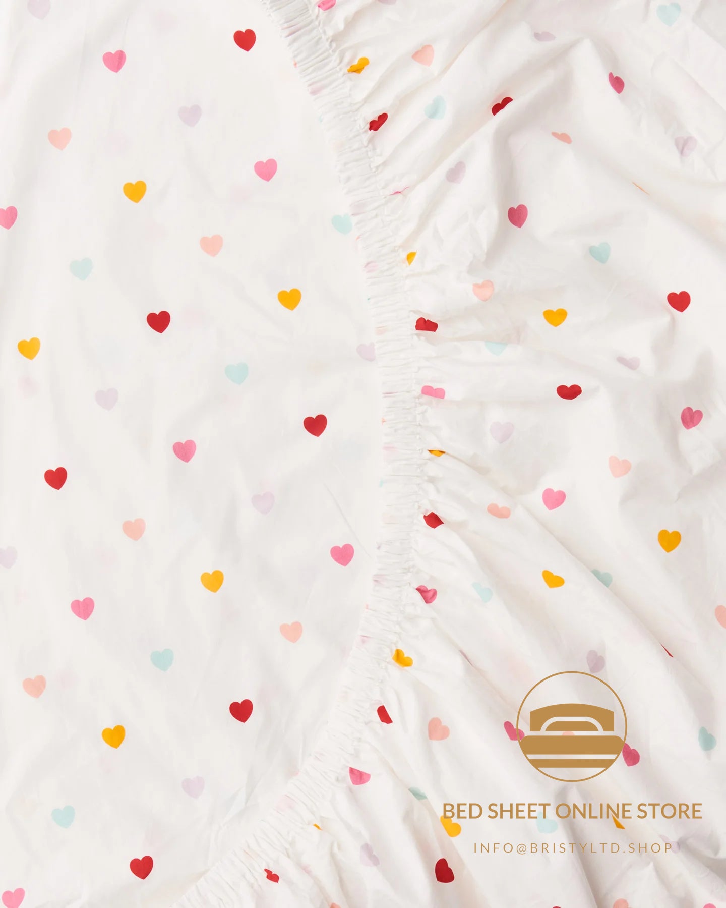 I Heart You Organic Cotton Fitted Sheet
