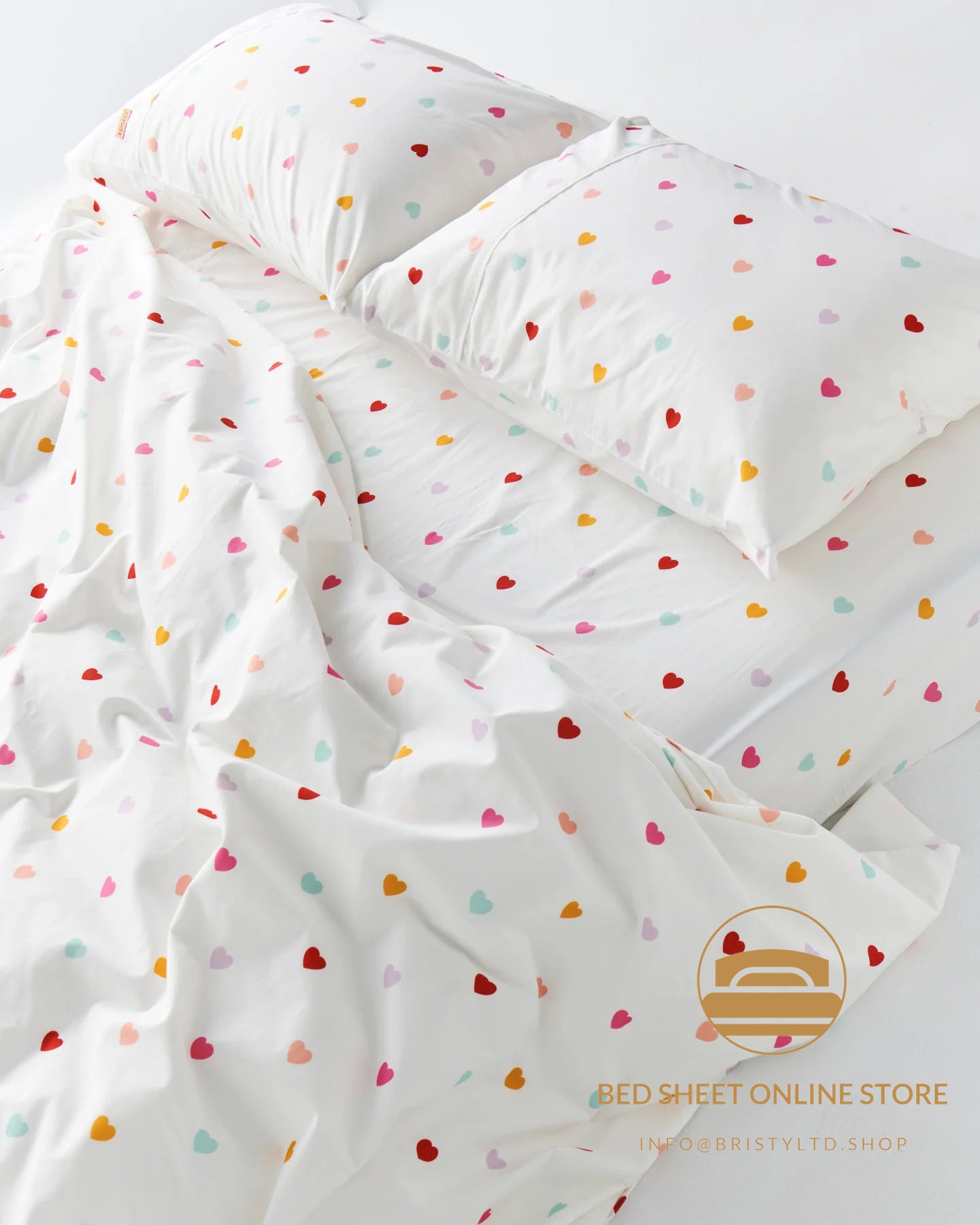 I Heart You Organic Cotton Fitted Sheet
