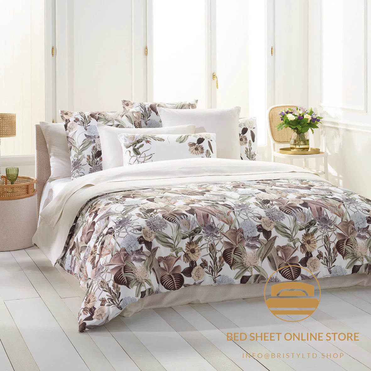 BRISTY housse satin de coton