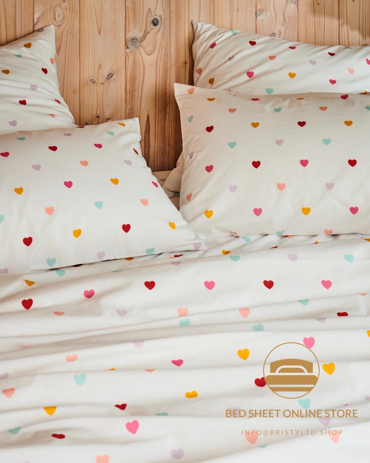 I Heart You Organic Cotton Fitted Sheet