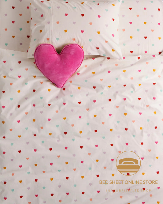 I Heart You Organic Cotton Fitted Sheet
